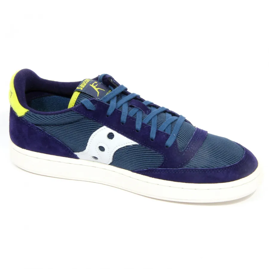 G5864 sneaker uomo SAUCONY JAZZ COURT blue/yellow shoe man