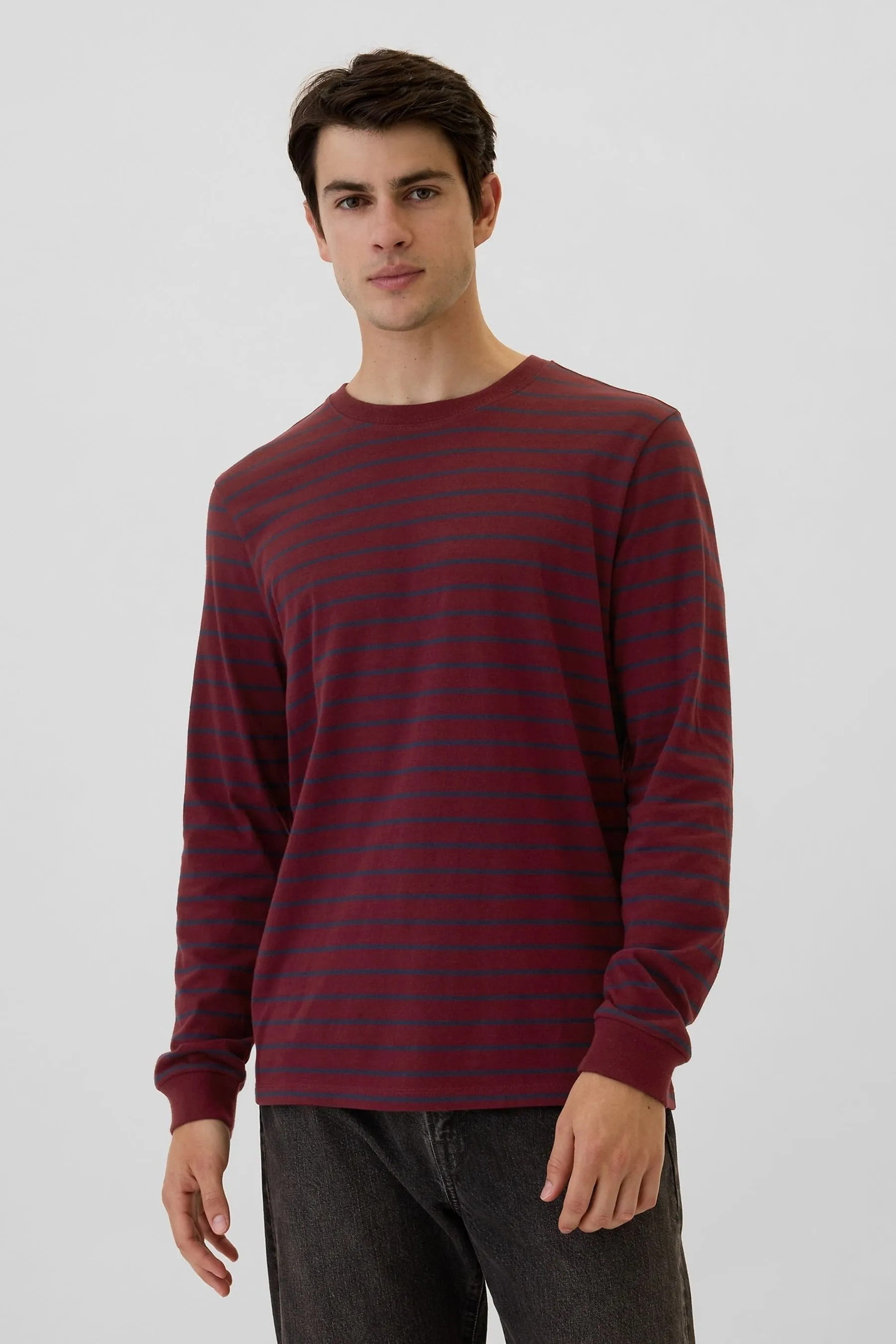 Gap Everyday 100% Cotone A righe Girocollo Manica lunga T Shirt    