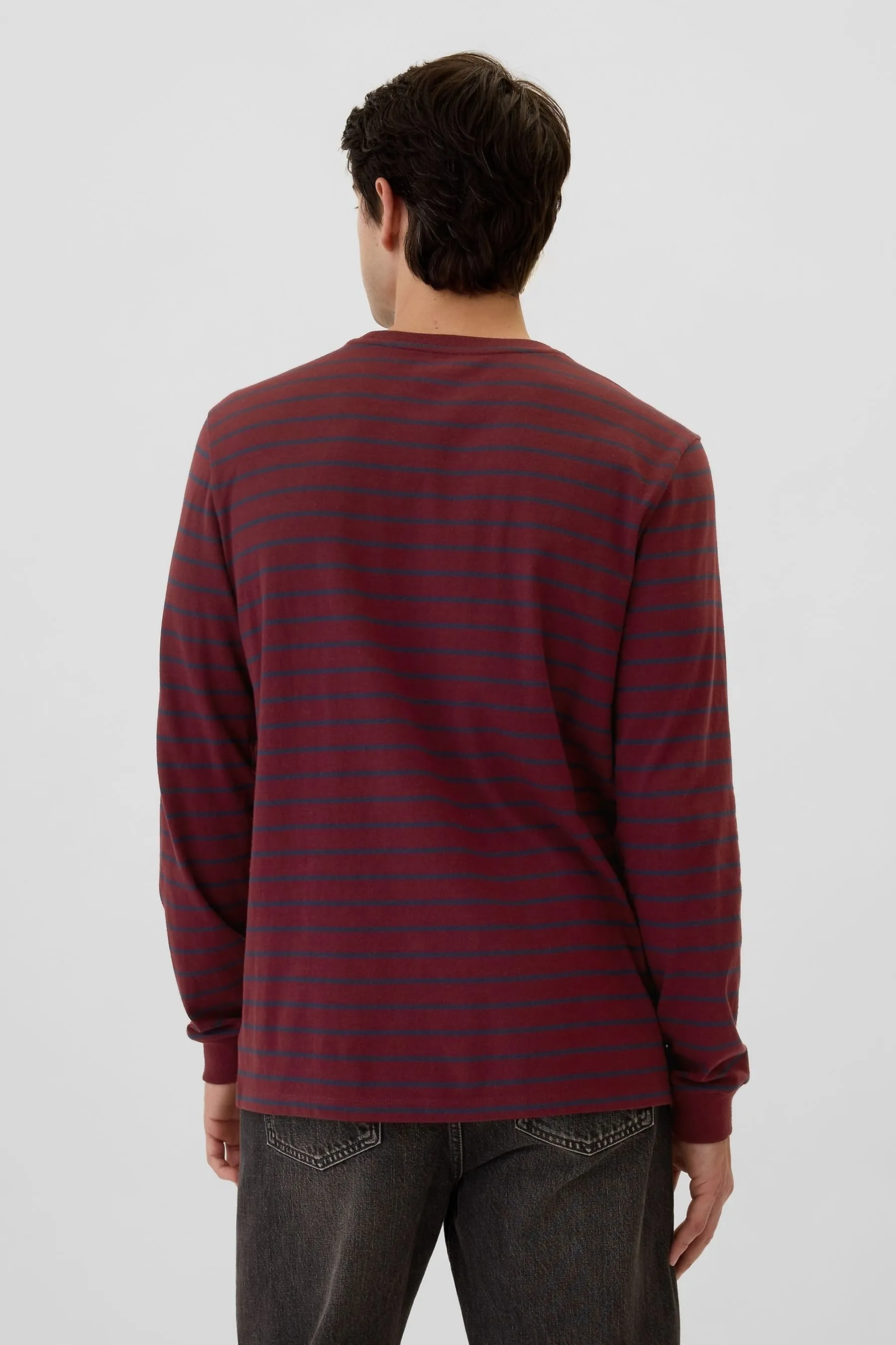 Gap Everyday 100% Cotone A righe Girocollo Manica lunga T Shirt    