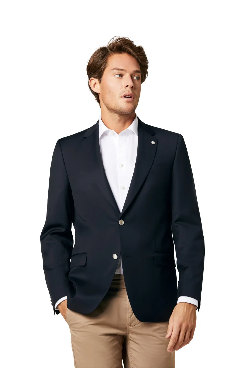 Giacca blu scuro digel drop quattro lana reda super 110's