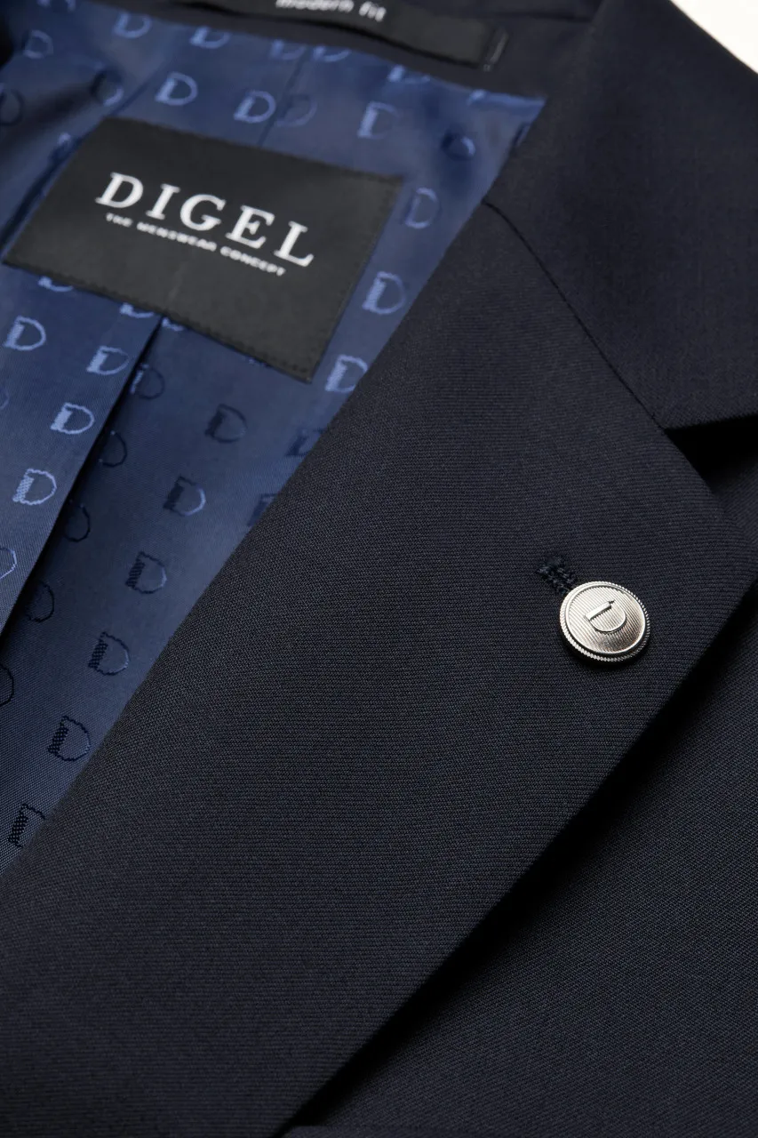 Giacca blu scuro digel drop quattro lana reda super 110's