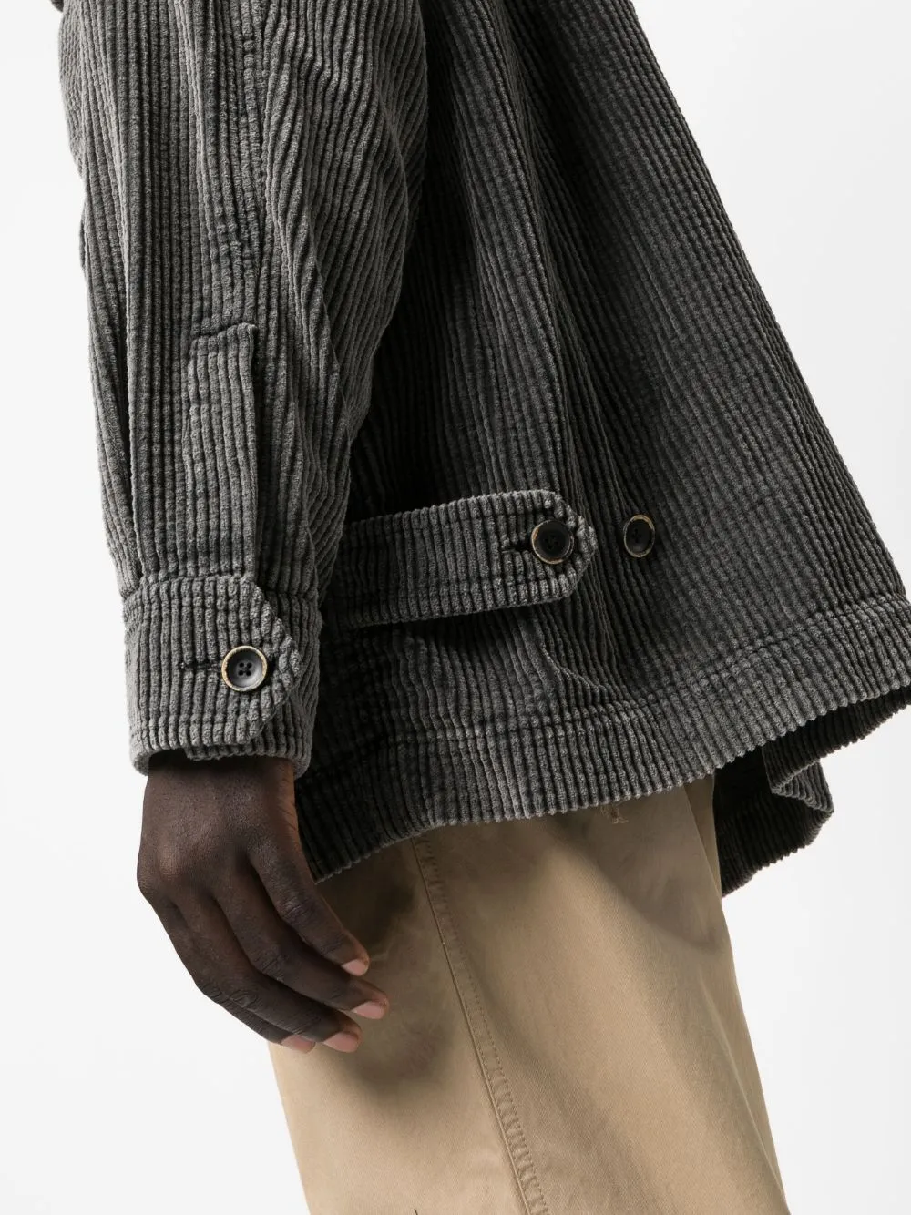 giacca-camicia in velluto a coste