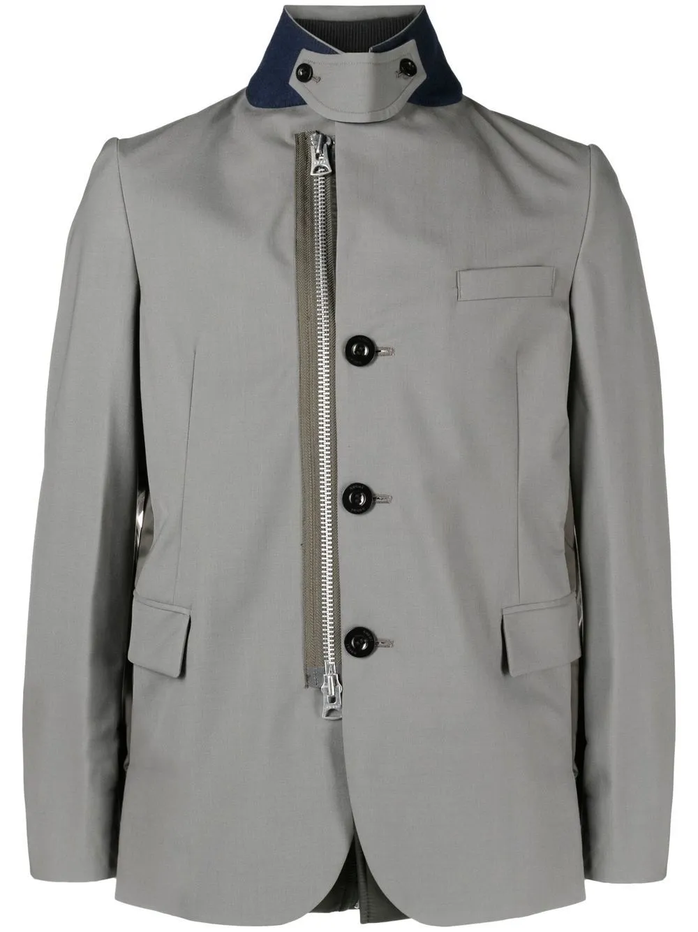 giacca sartoriale con inserti  in nylon