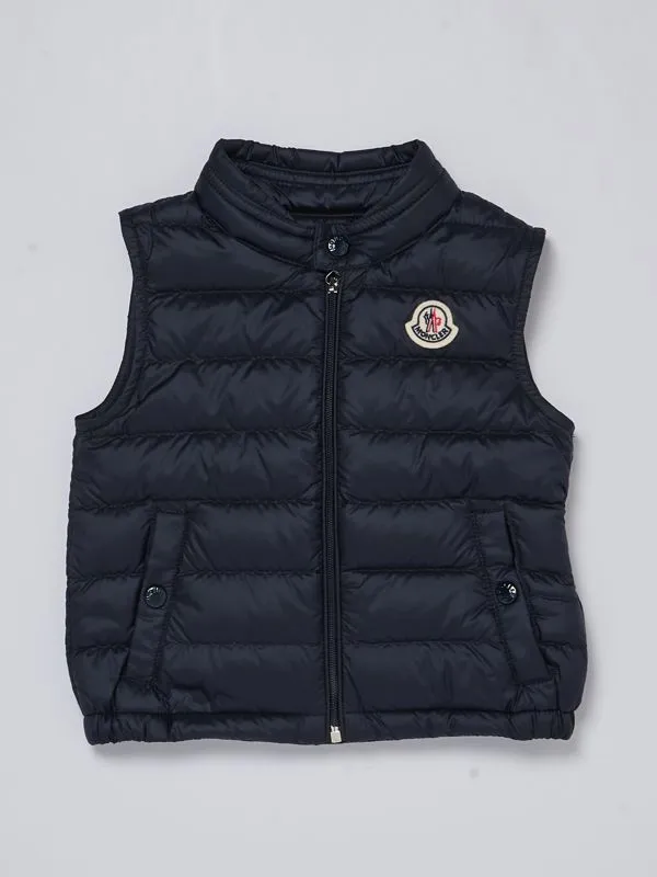 Gilet bambino Moncler New Amaury in tessuto tecnico Blu