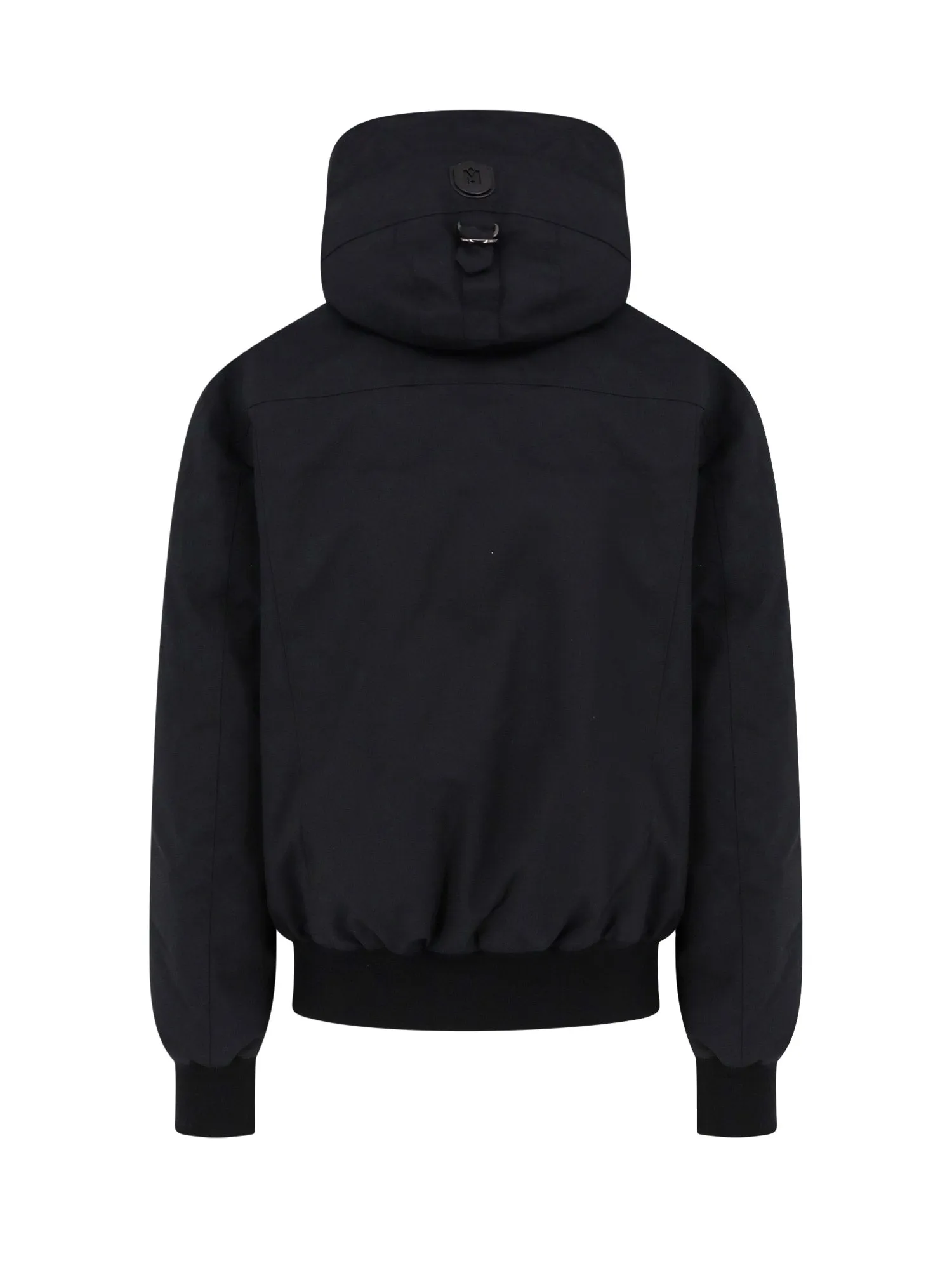 Giubbino in nylon imbottito con dettagli in pelle
