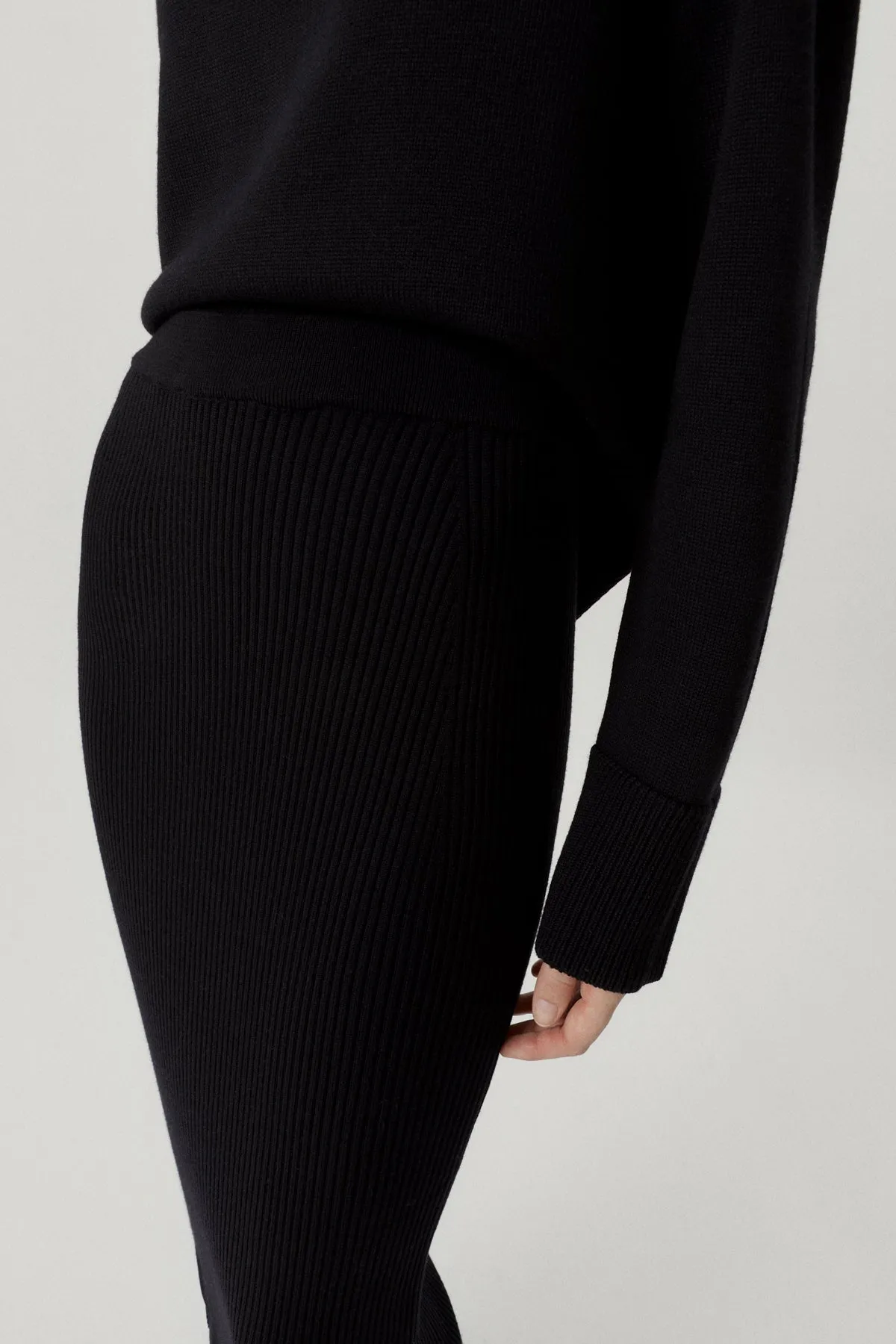 Gonna a Costine in lana merino