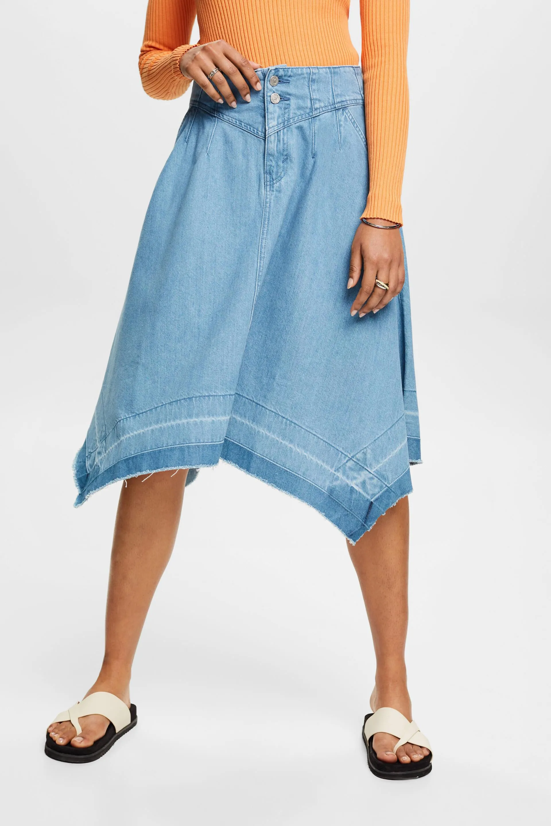 Gonna in denim asimmetrica