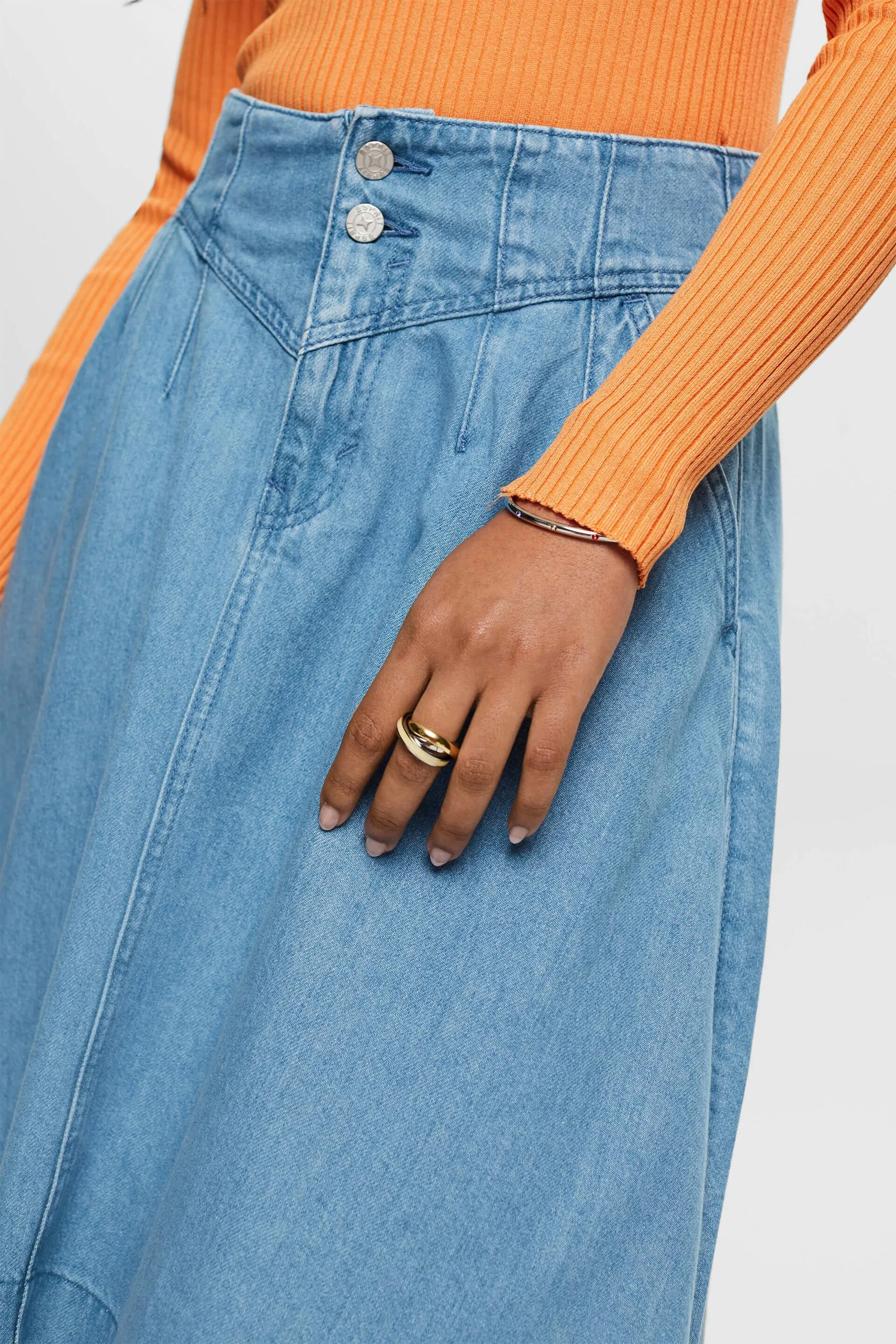 Gonna in denim asimmetrica