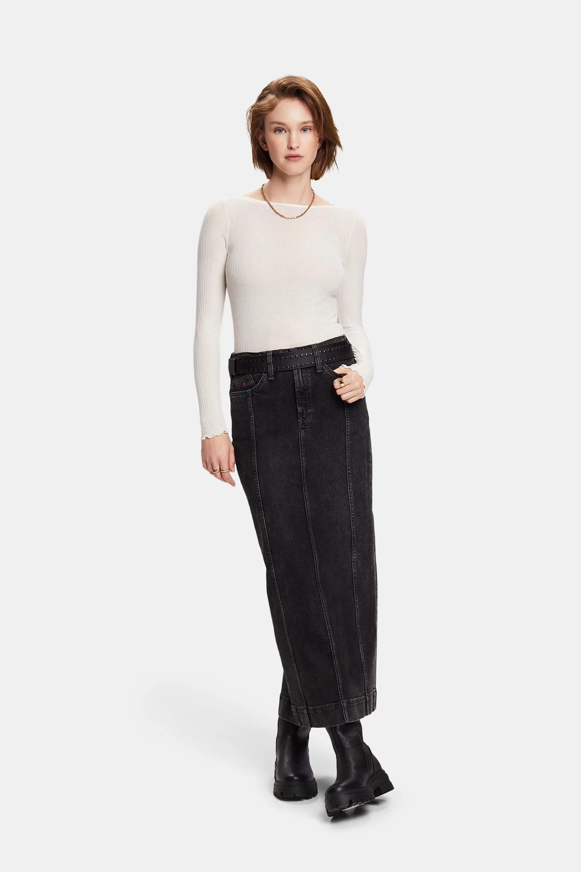 Gonna maxi in denim