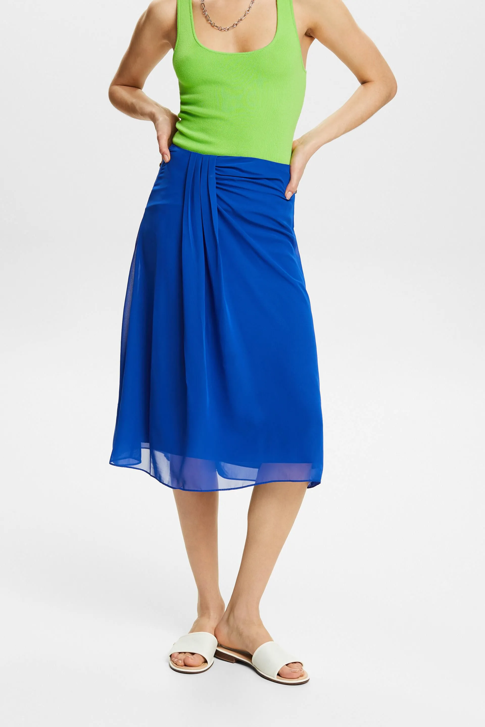 Gonna midi in chiffon
