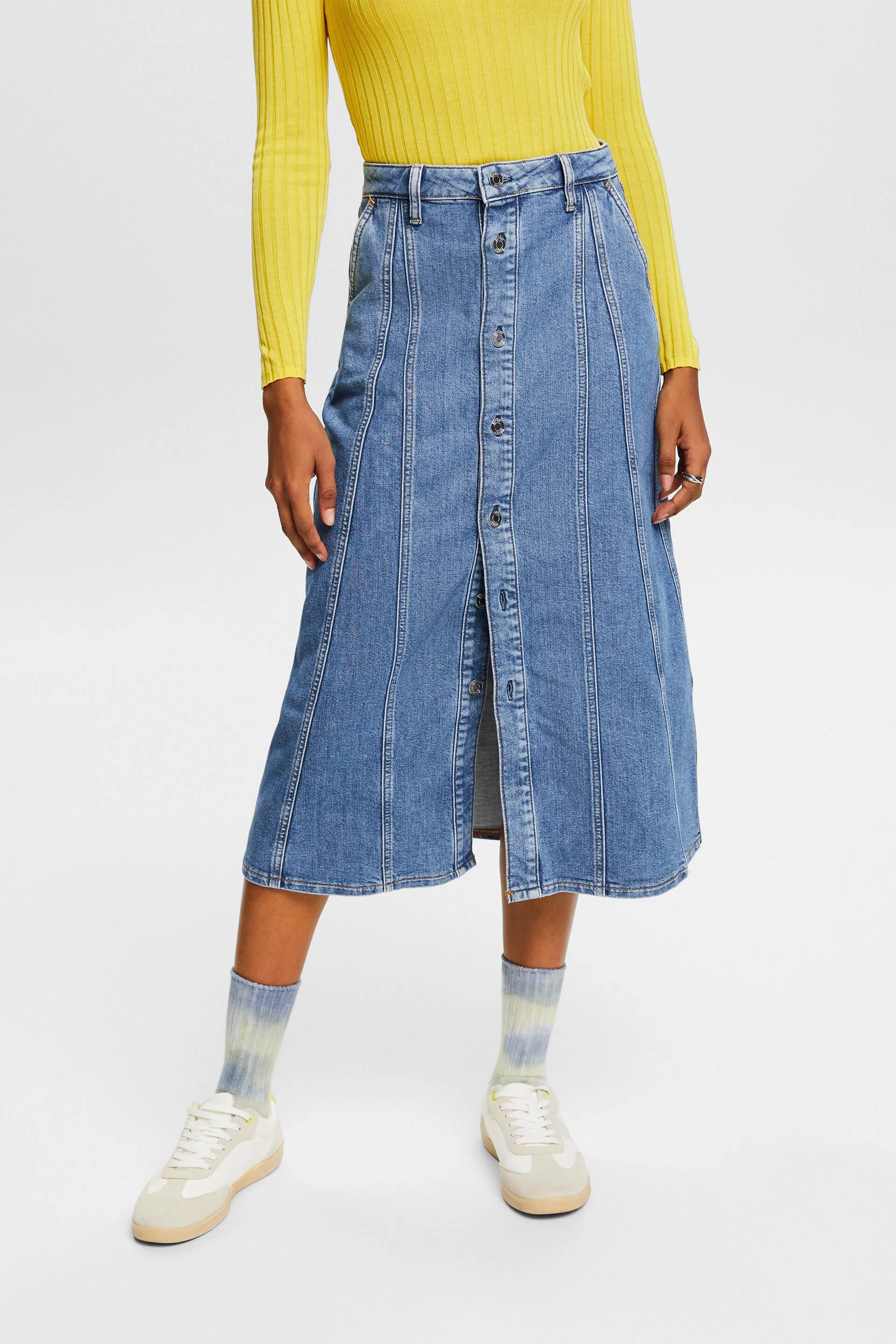Gonna midi in denim