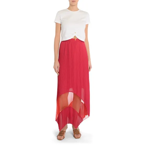 Gonna midi Twinset fucsia