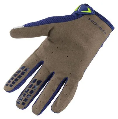 Guanti lunghi Kenny Track blu navy/giallo fluo
