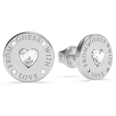 GUESS Orecchini cuore Guess in acciaio