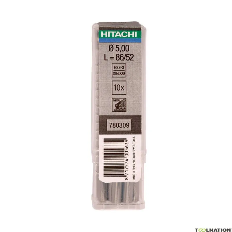 HiKOKI Accessori 780336 Punte per metallo HSS-G DIN 338 7,25x109 mm 10 pezzi