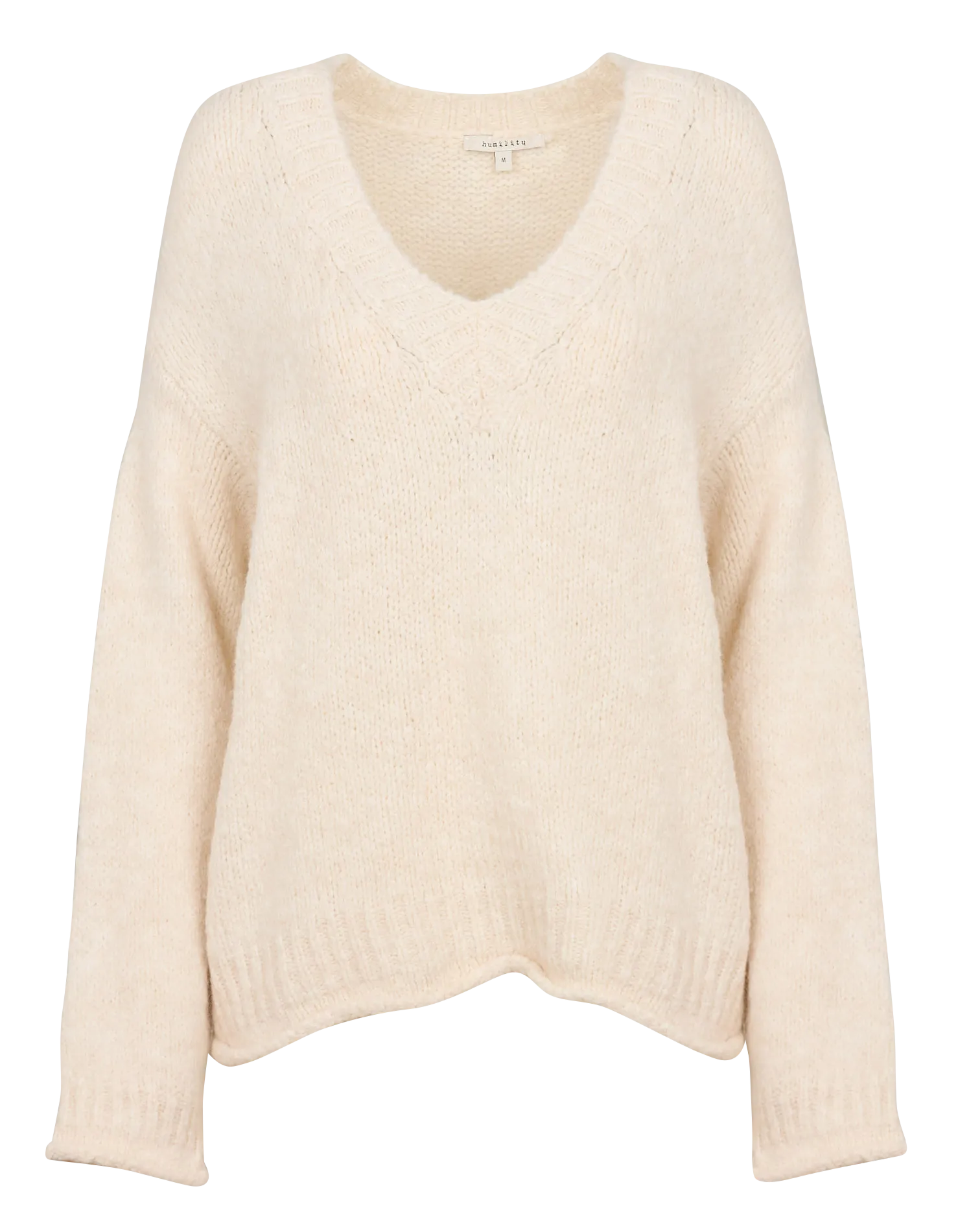  HUMILITY   Maglione oversize con collo a V | Bianco