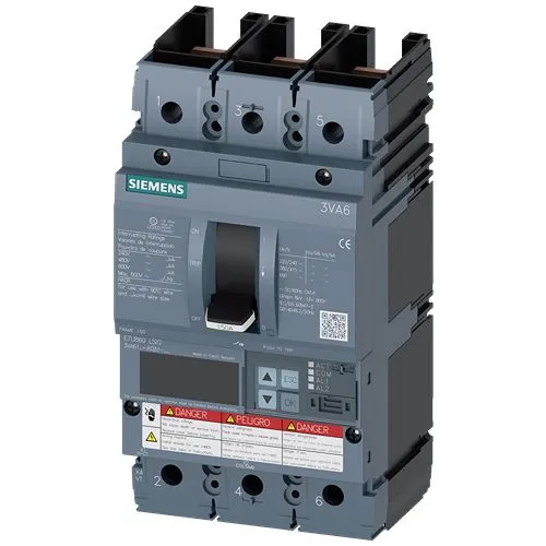 Interruttore automatico con contenitore stampato MCCB 3VA6115-5KQ31-2AA0, 3, 150A, potere di interruzione 35 kA, Fissa