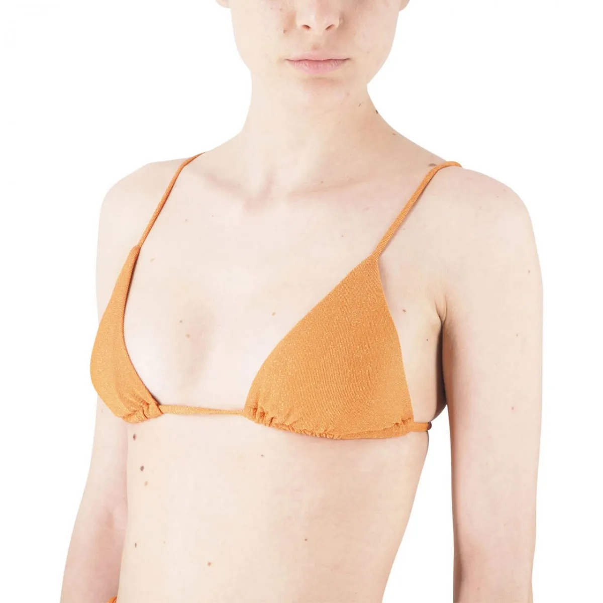 Janet Top in Lurex con Spalline regolabili, Marrone