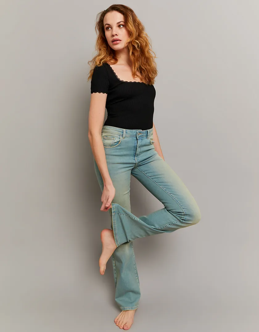 Jeans a Zampa Push Up a Vita Media  