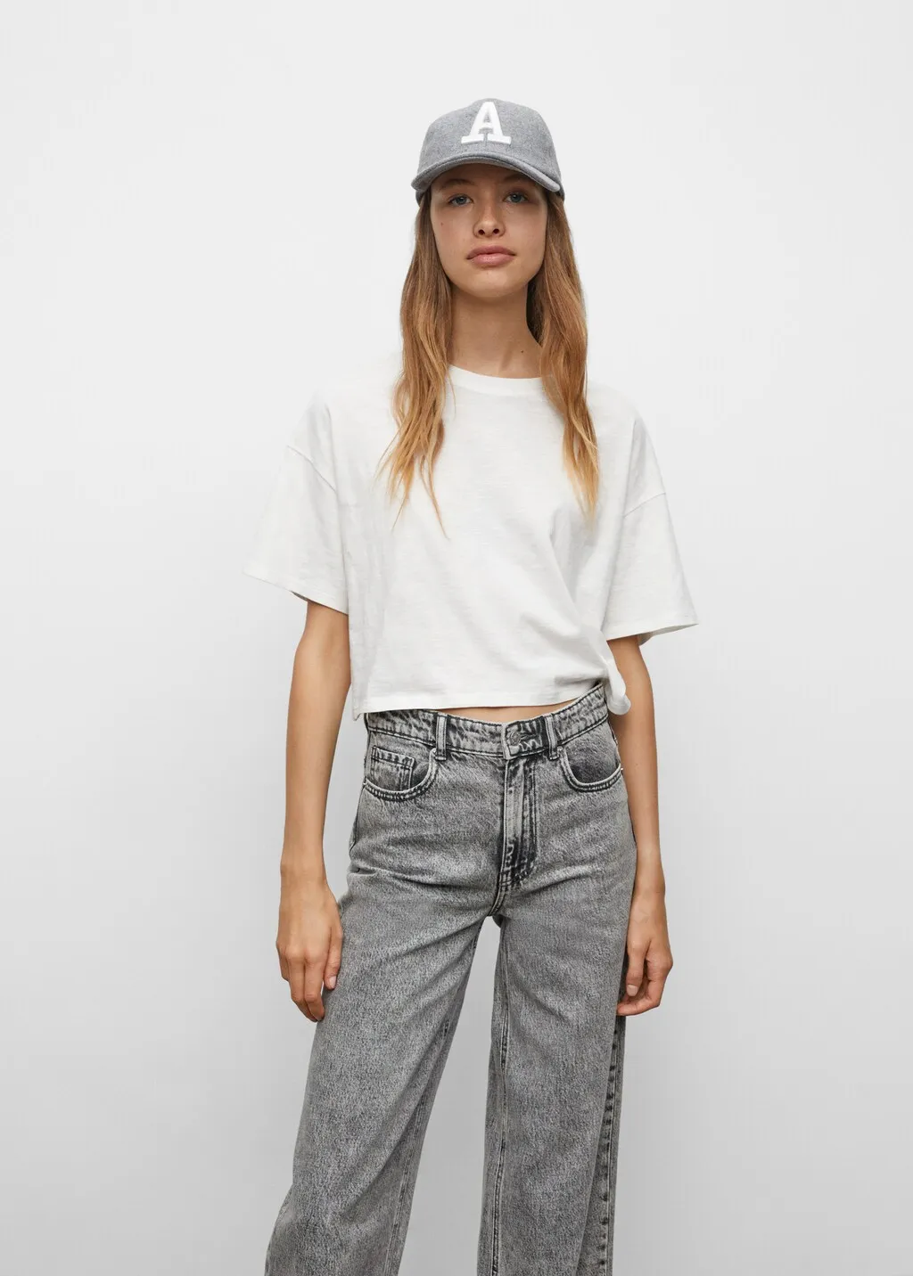 Jeans culotte bordo inferiore sfilacciato