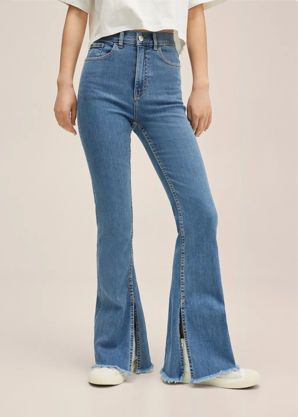 Jeans flare spacco