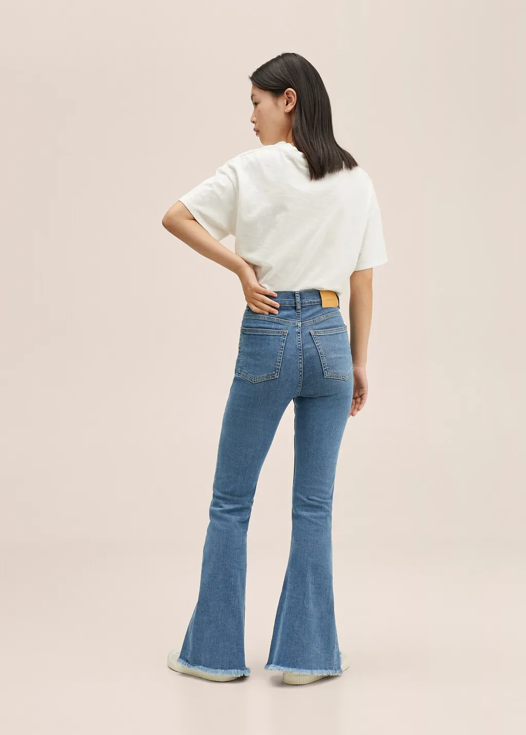 Jeans flare spacco