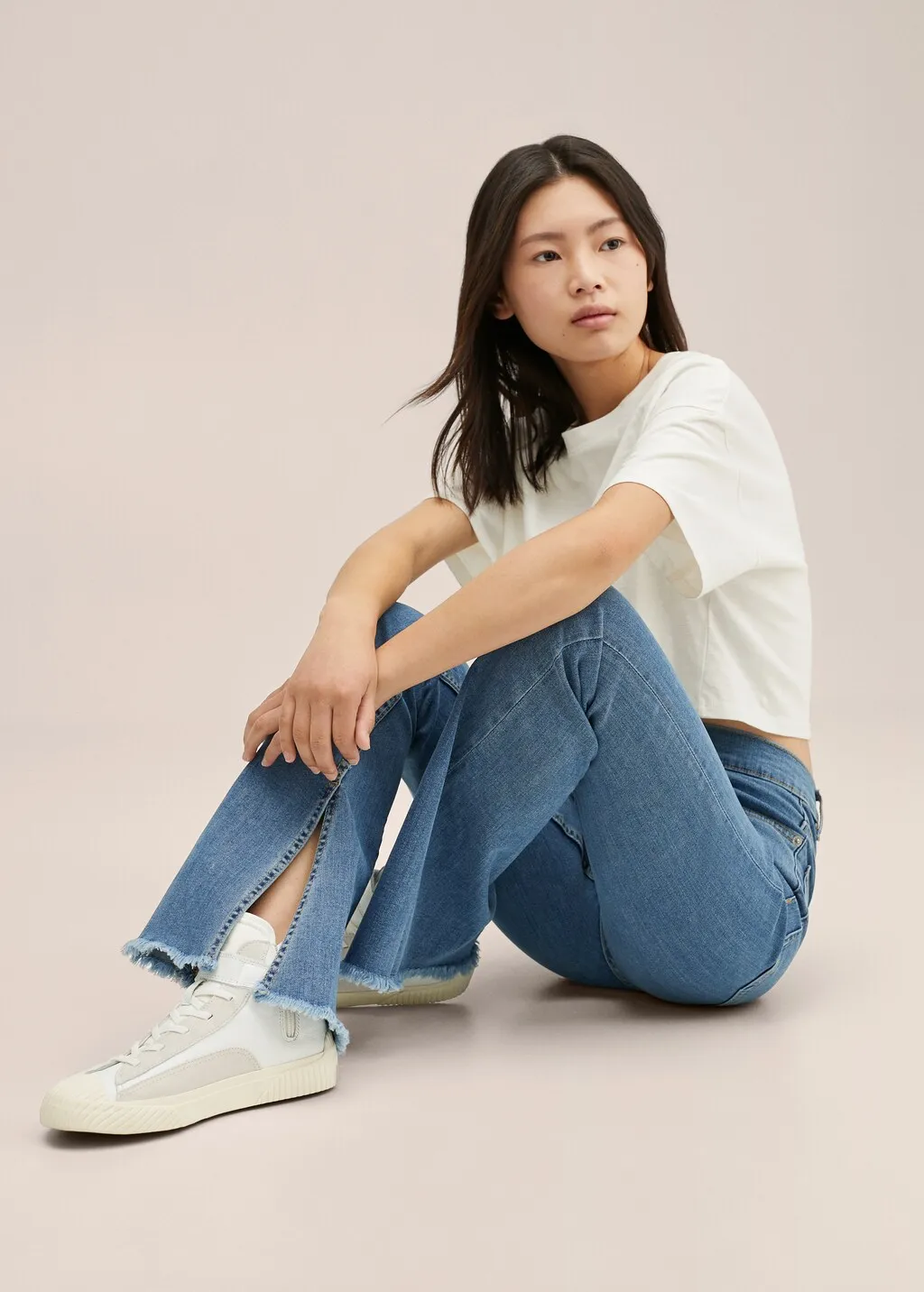 Jeans flare spacco