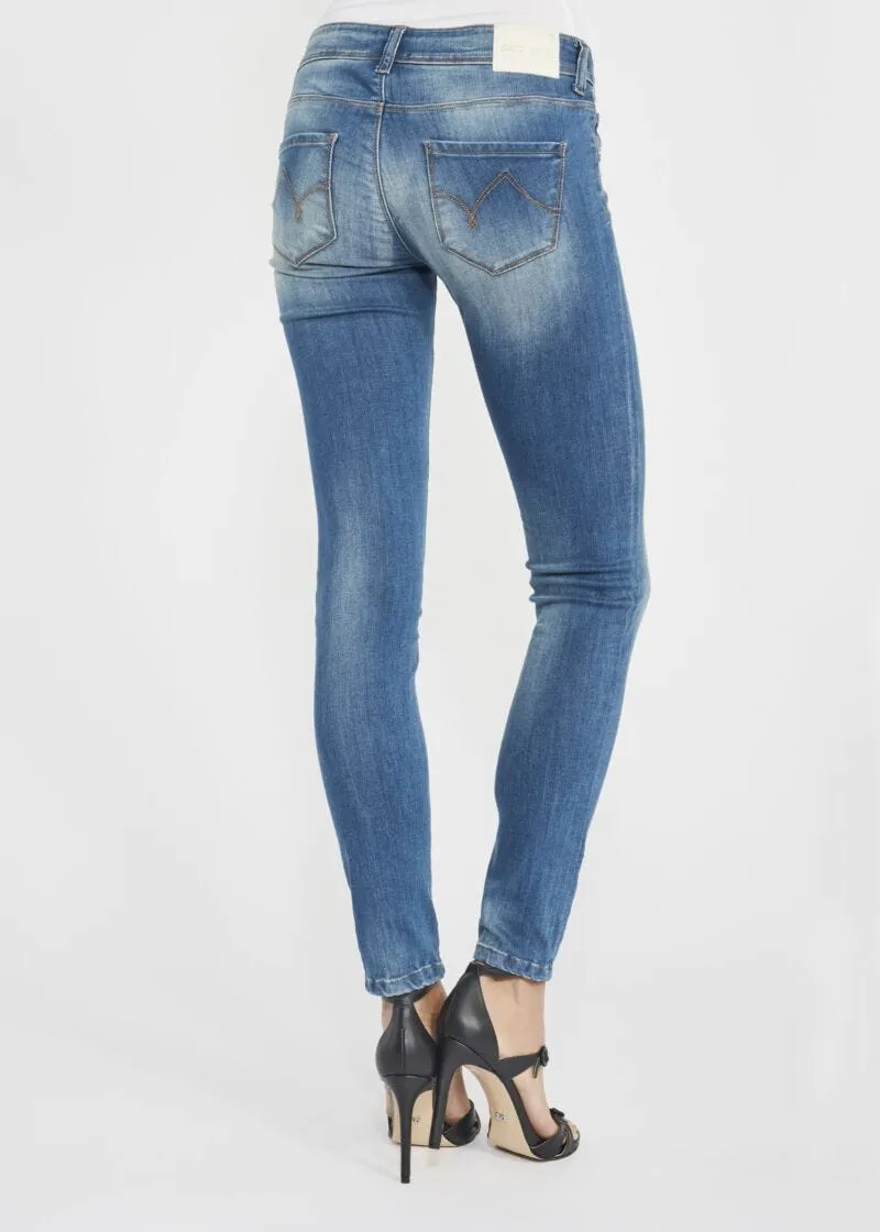 Jeans skinny in denim medio