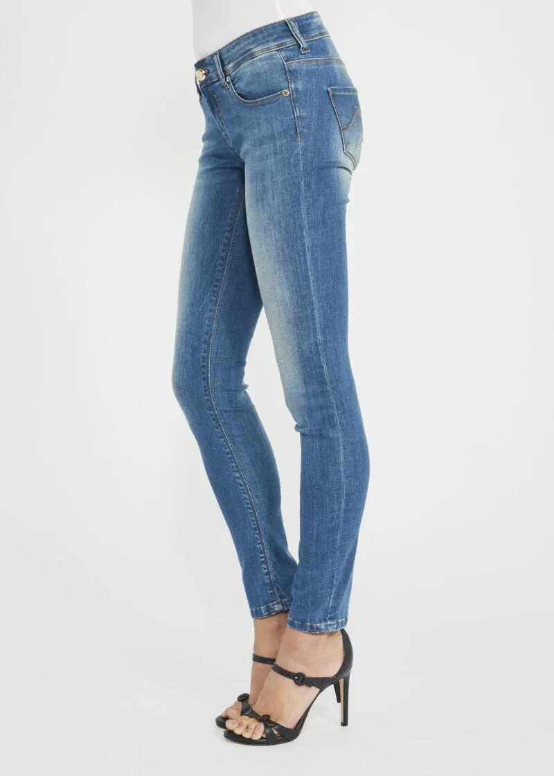 Jeans skinny in denim medio