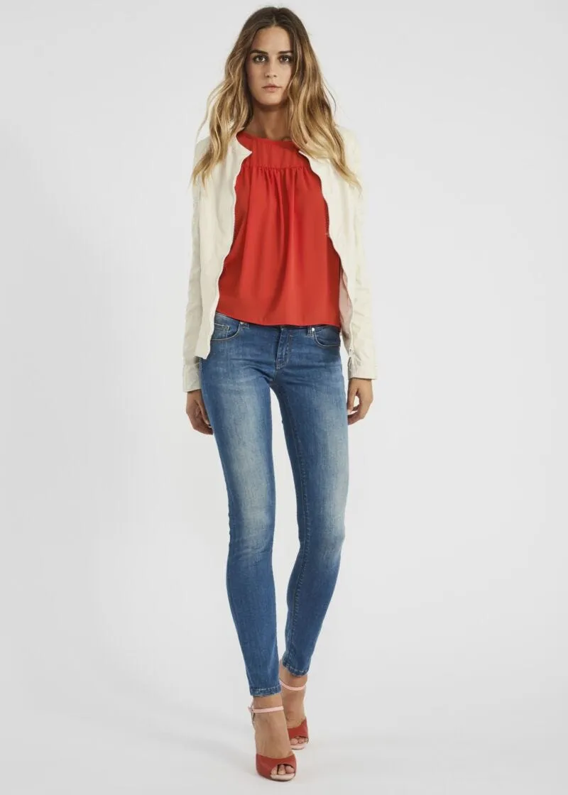 Jeans skinny in denim medio