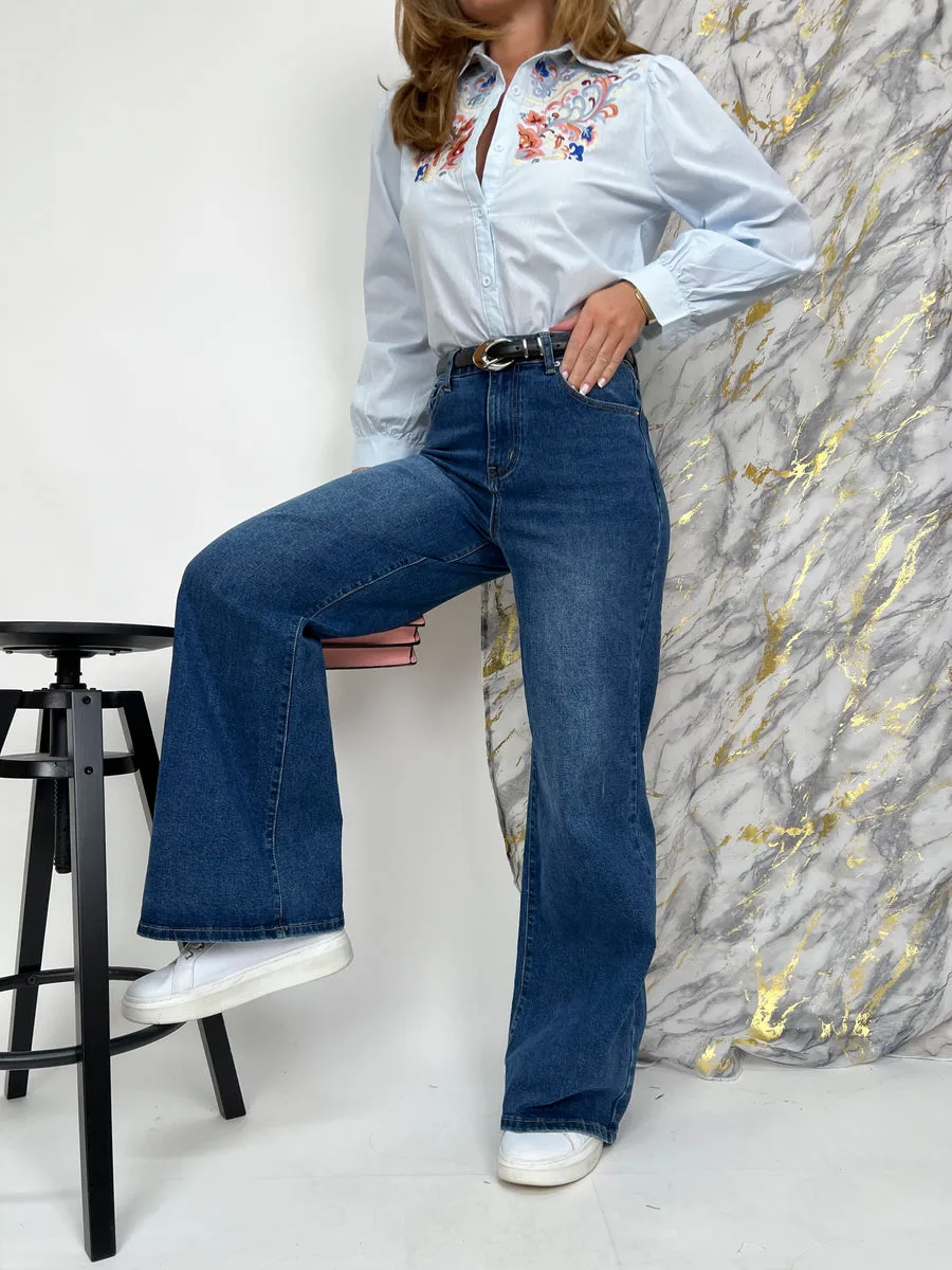 Jeans wide 100% Vestibility