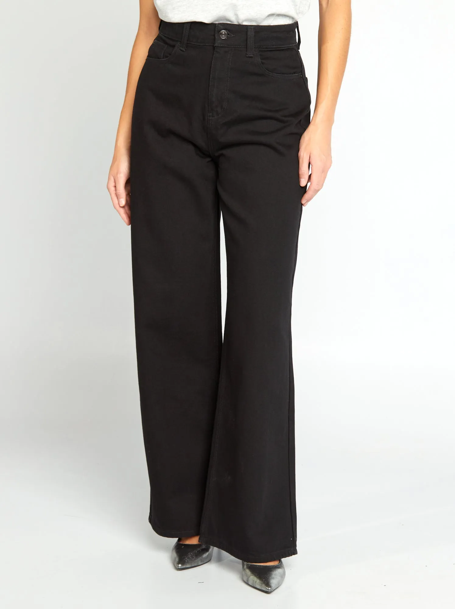 Jeans wide leg - 30L - NERO