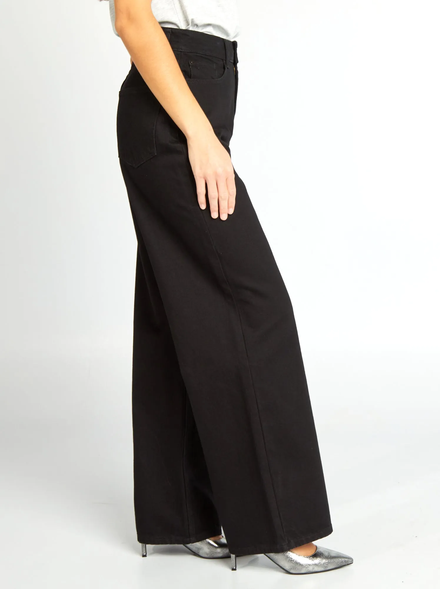 Jeans wide leg - 30L - NERO