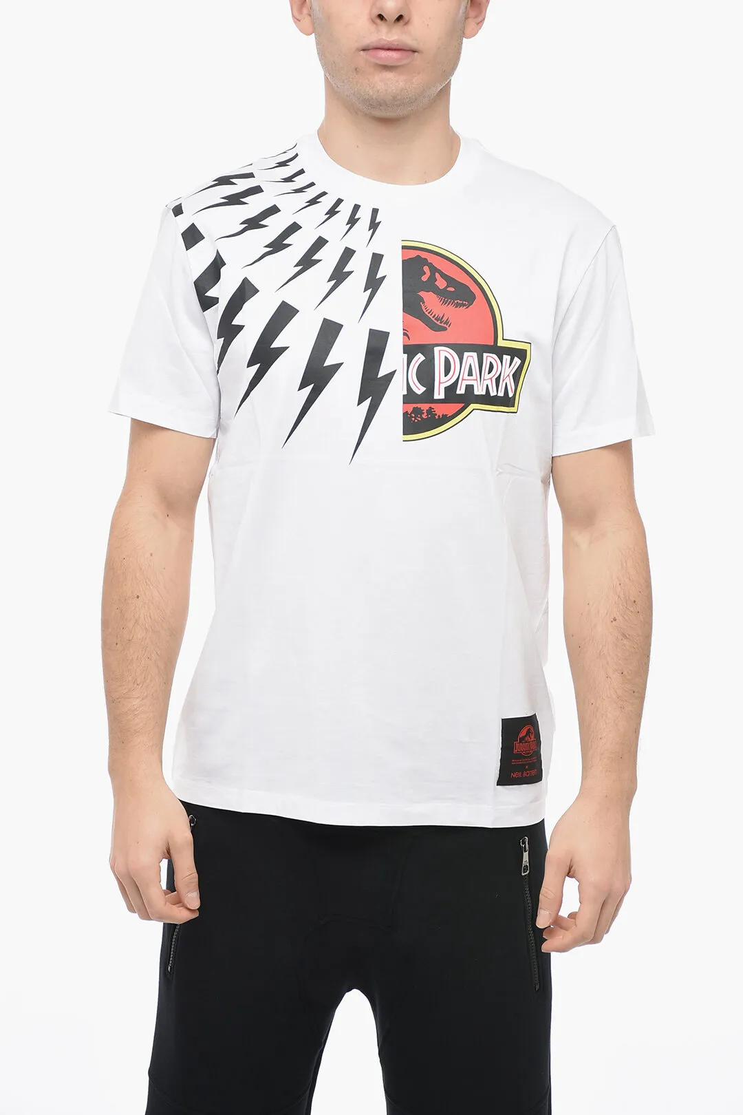JURASSIC PARK X NB T-Shirt Girocollo HALF THUNDERBOLT in Cotone