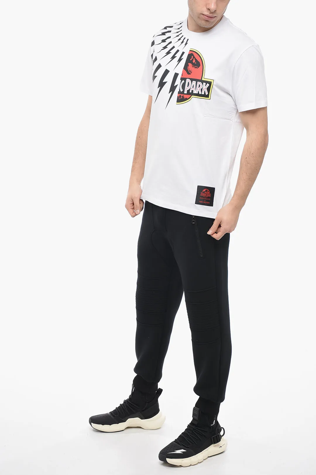 JURASSIC PARK X NB T-Shirt Girocollo HALF THUNDERBOLT in Cotone