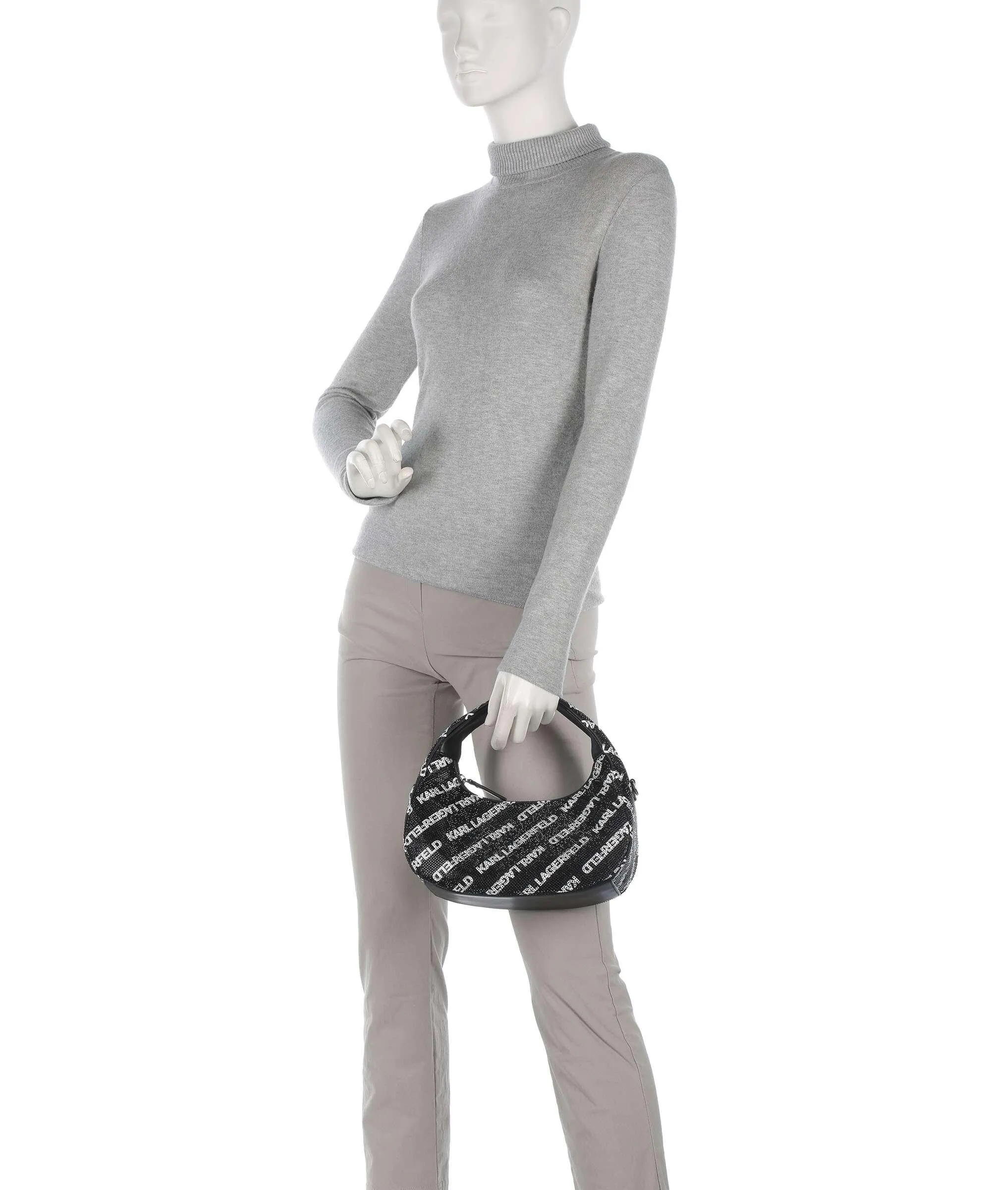  Karl Lagerfeld K/Evening Kushion Small Borsa a mano poliestere nero  
