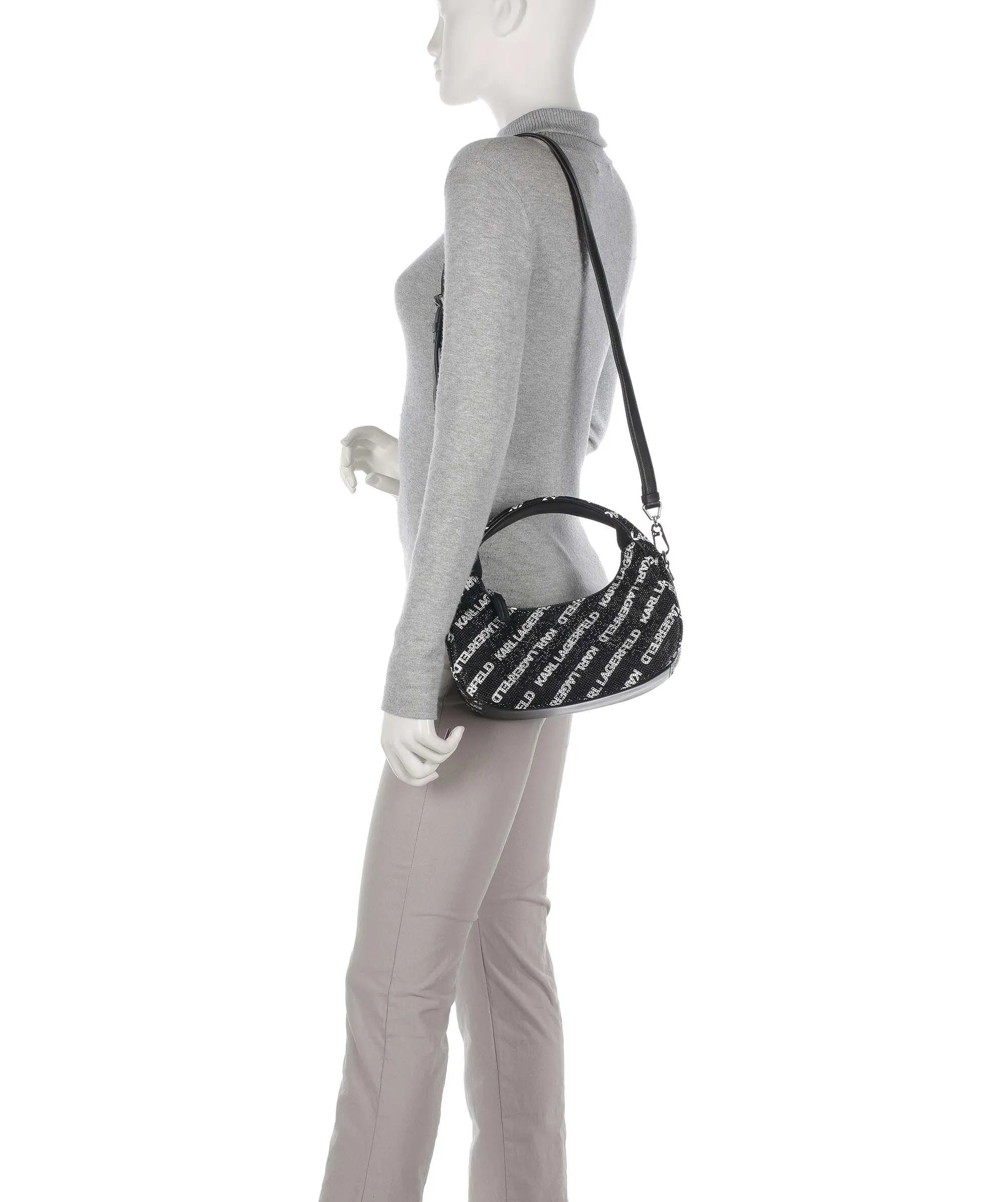  Karl Lagerfeld K/Evening Kushion Small Borsa a mano poliestere nero  