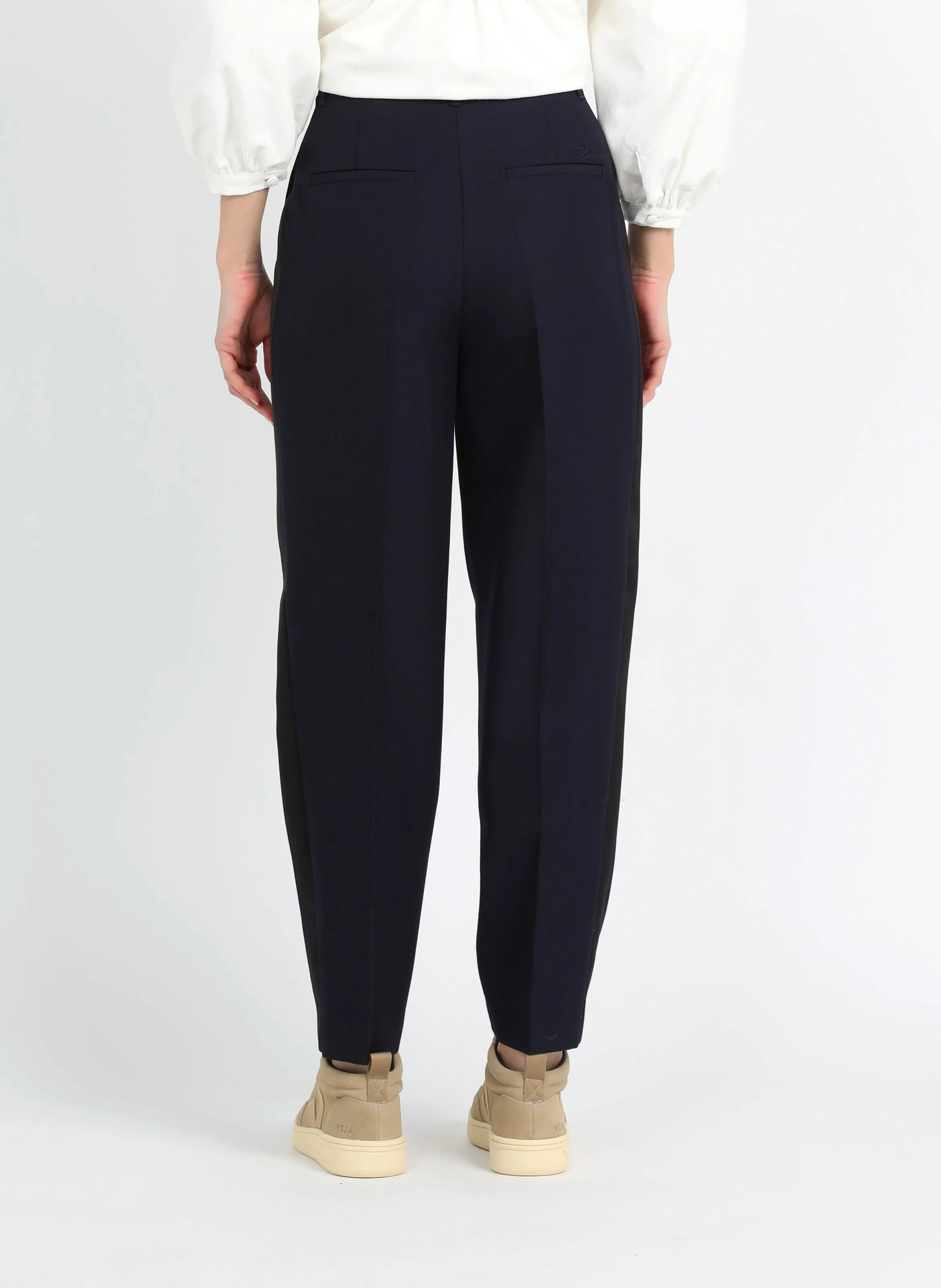  KARL LAGERFELD   Pantaloni con pinces taglio dritto | Blu