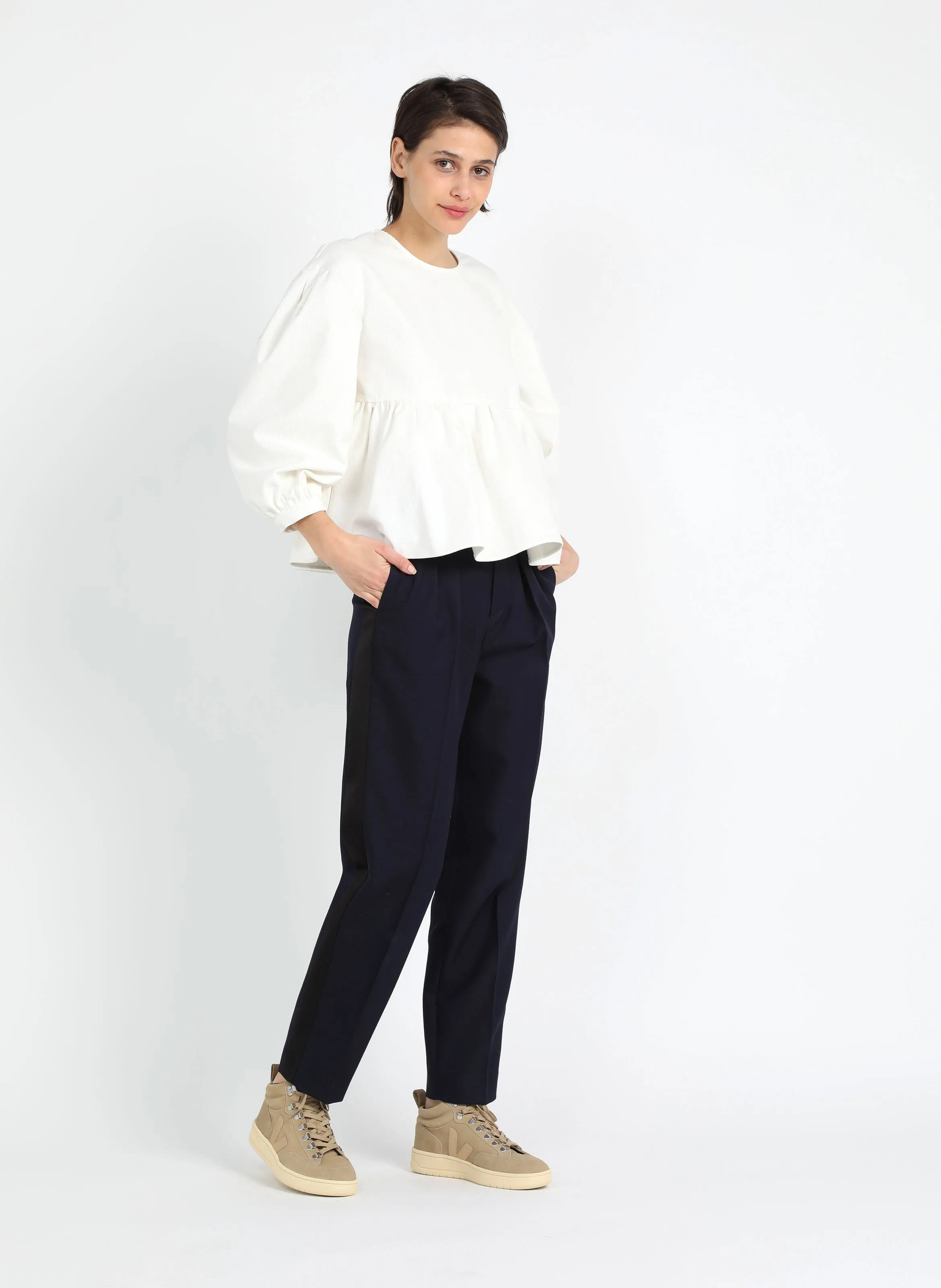  KARL LAGERFELD   Pantaloni con pinces taglio dritto | Blu