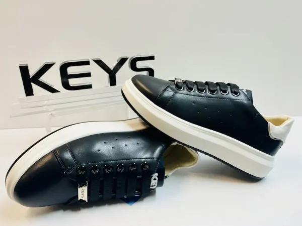 Keys 8304 sneakers donna nero con accessorio argento