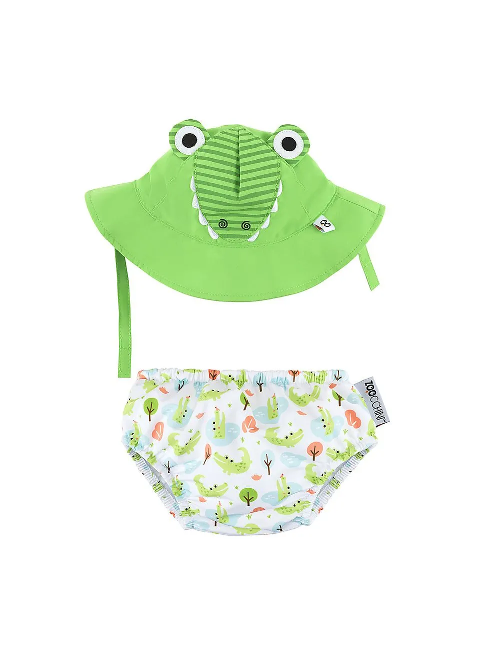  KIT MARE NEONATO COSTUMINO CONTENITIVO + CAPPELLINO, ALLIGATORE - SPF50+ 
