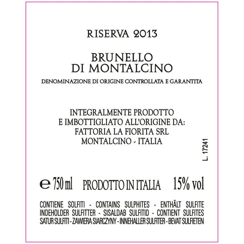 La Fiorita 1 bottiglia - Brunello di Montalcino Riserva DOCG 2013
