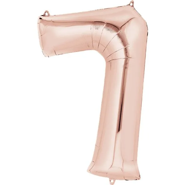 Lamina numero 7 oro rosa oro 41 cm