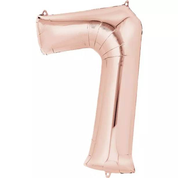 Lamina numero 7 oro rosa oro 41 cm