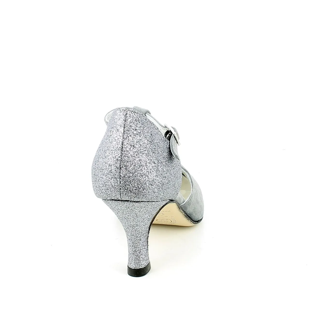 L'Angolo  Scarpa da ballo in camoscio grigio e glitter 