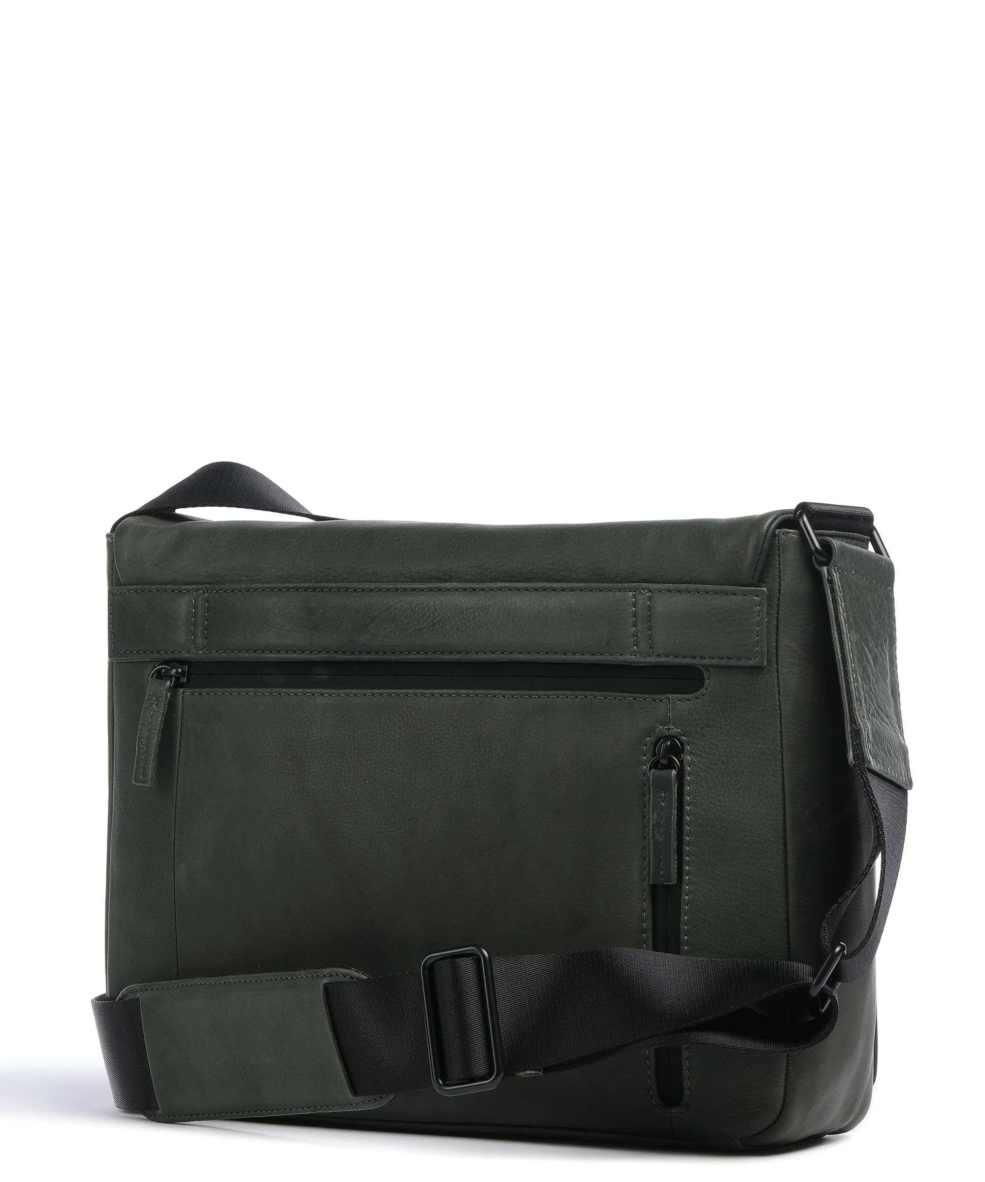  Leonhard Heyden Den Haag Borsa a spalla 11″ pelle bovina verde-oliva  