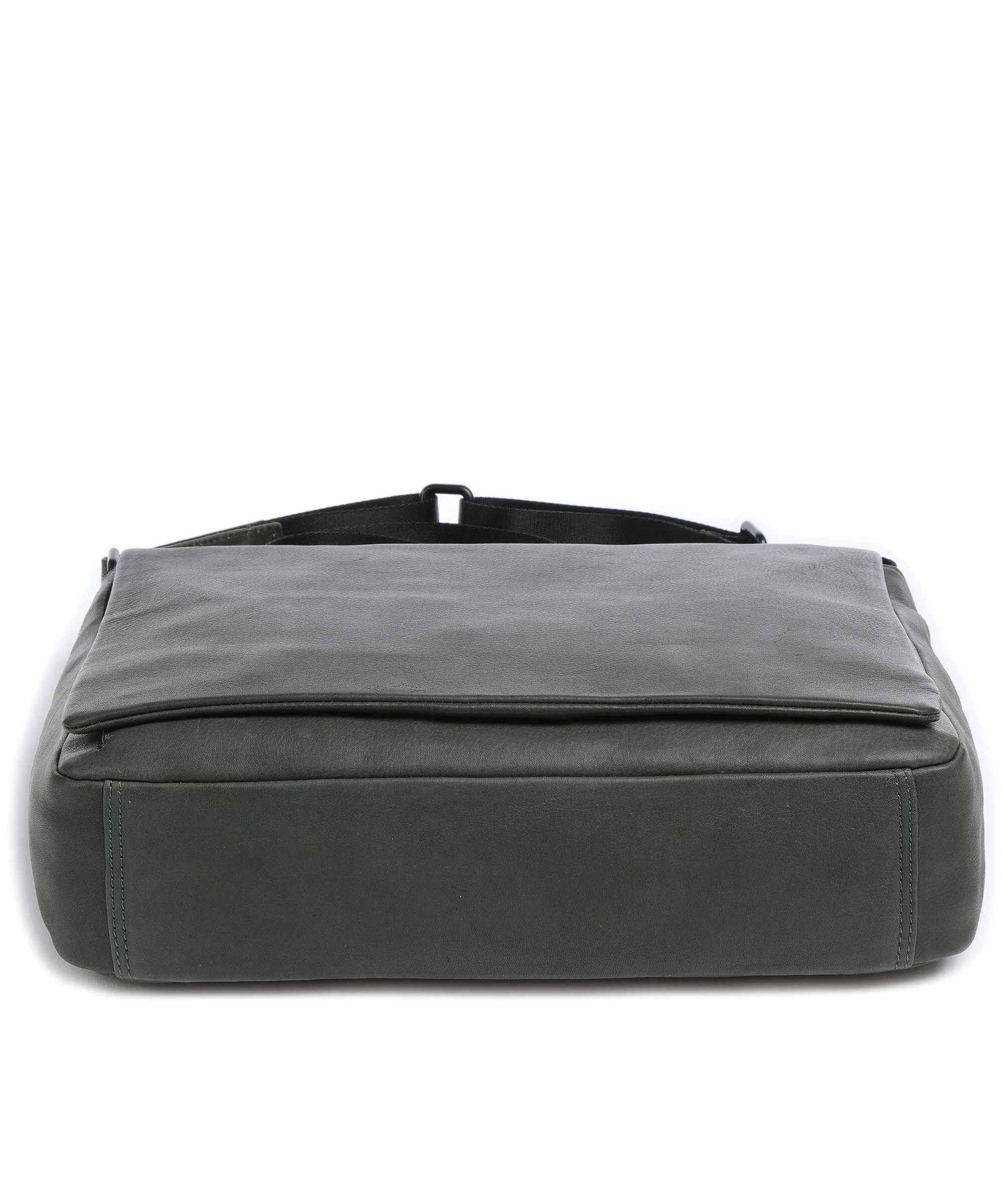  Leonhard Heyden Den Haag Borsa a spalla 11″ pelle bovina verde-oliva  