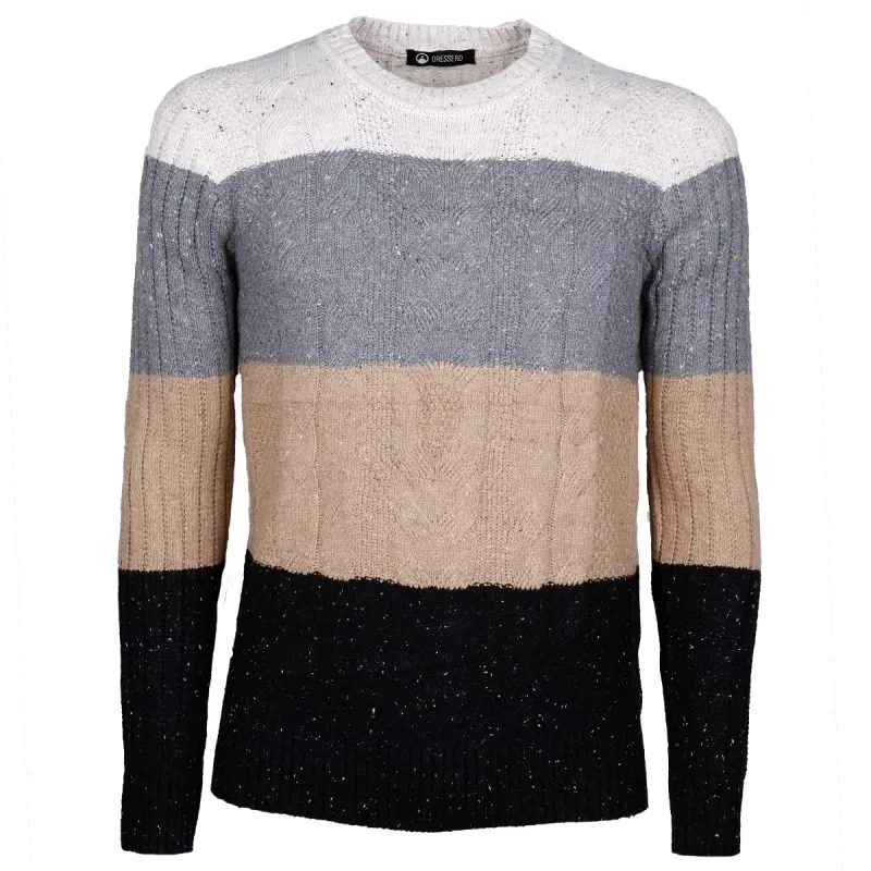 Maglia Uomo Girocollo invernale Maglione fantasia Dresserd