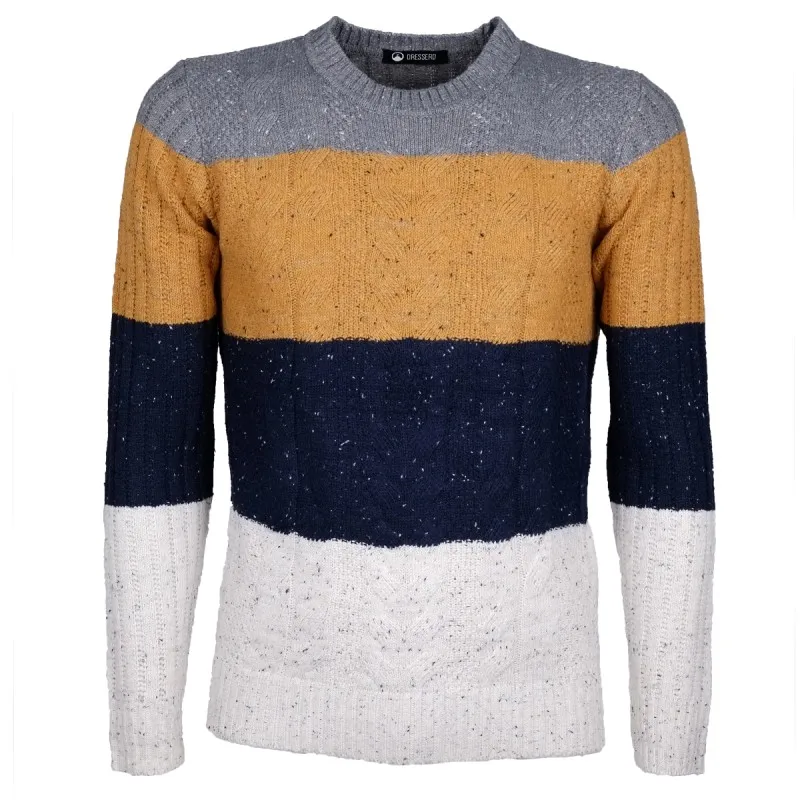 Maglia Uomo Girocollo invernale Maglione fantasia Dresserd