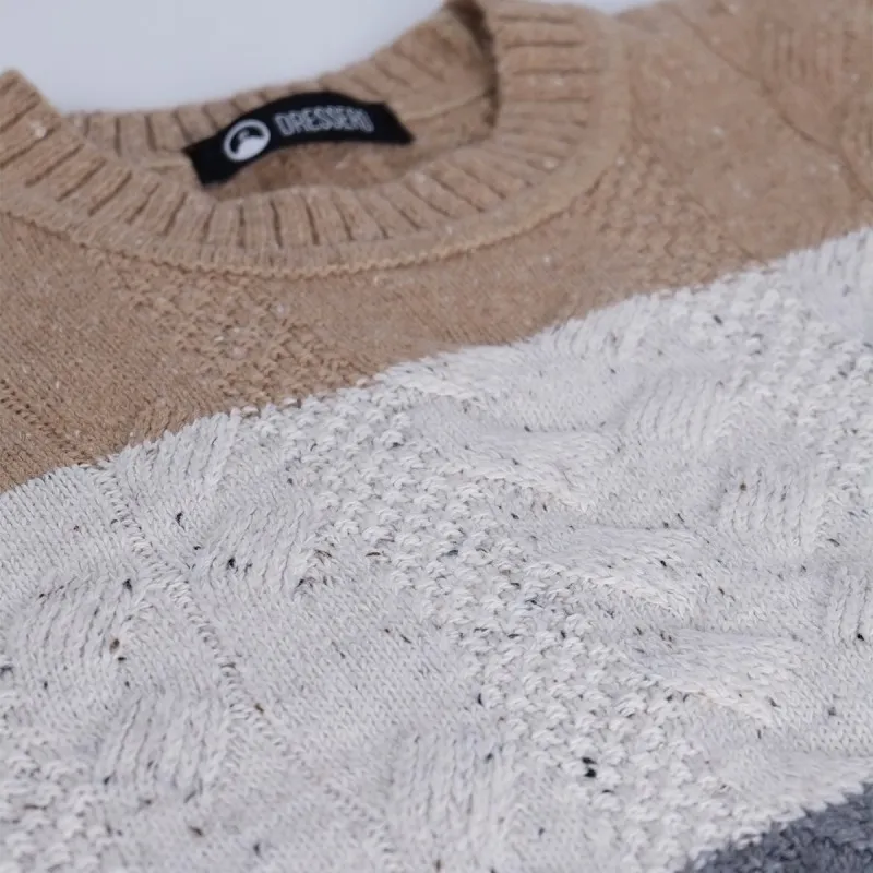 Maglia Uomo Girocollo invernale Maglione fantasia Dresserd